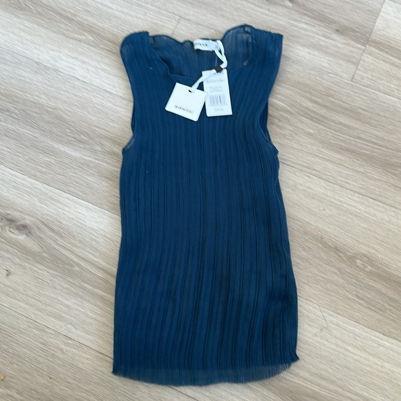 Simkhai Oakley Plisse Tank Color: CELESTIAL - Picture 5 of 9